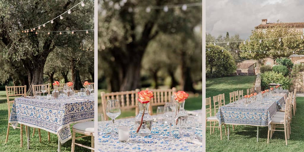 outdoor French wedding style