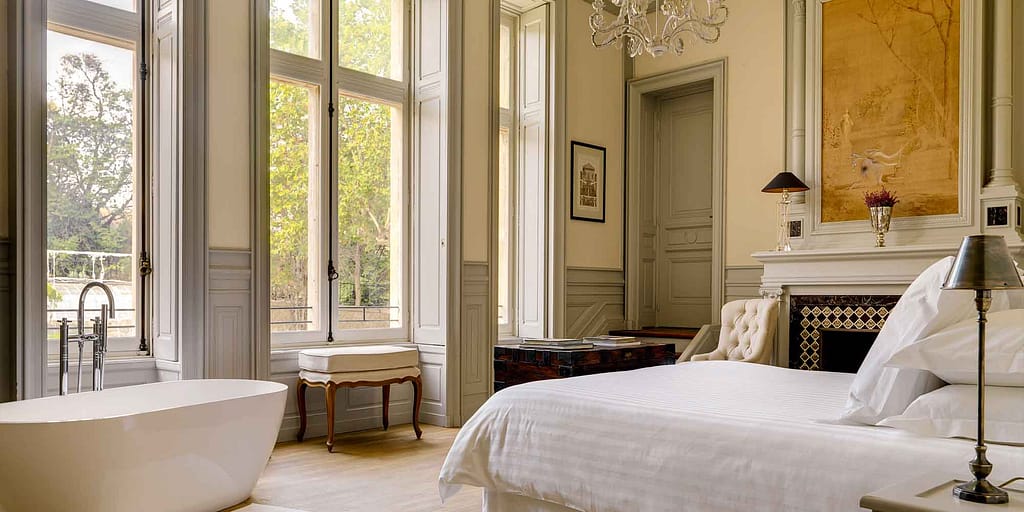 french chateau wedding bedroom