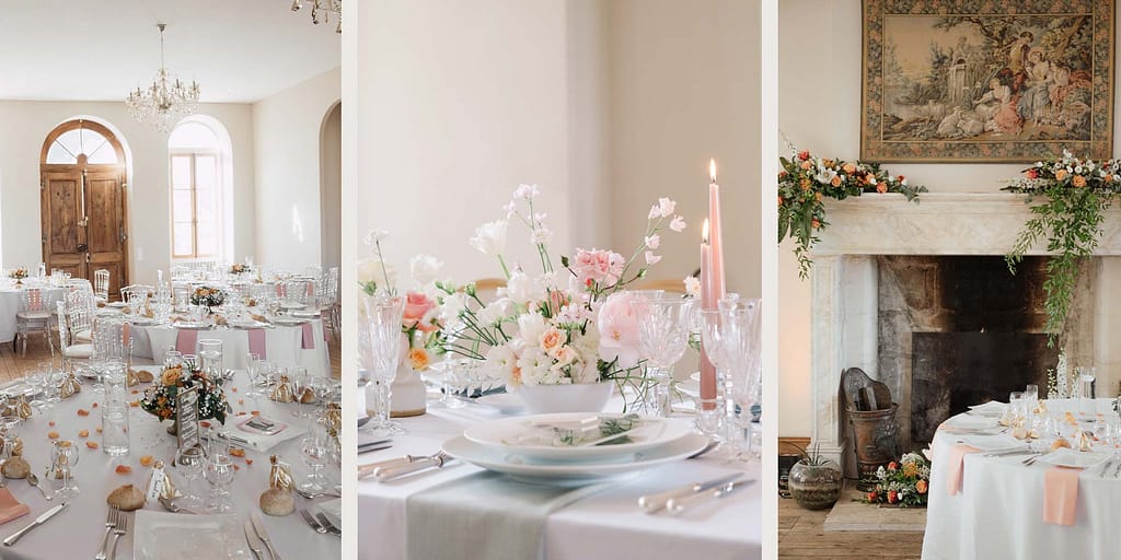 wedding venue hitched in France, romantic dinner service