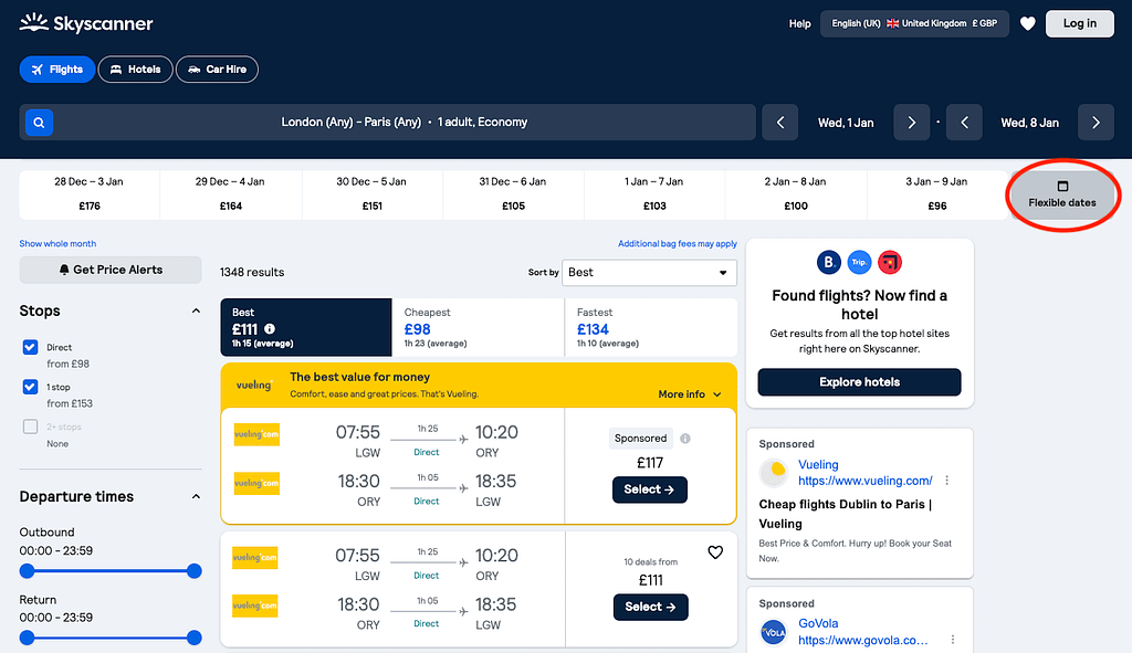 Skyscanner - save money on destination wedding flights