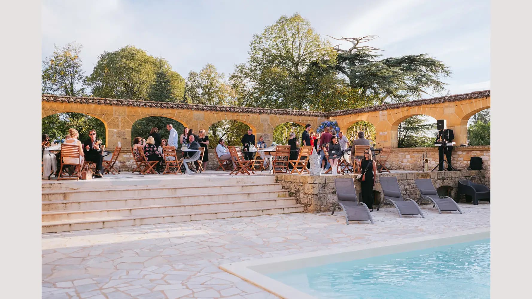outdoor wedding castle france