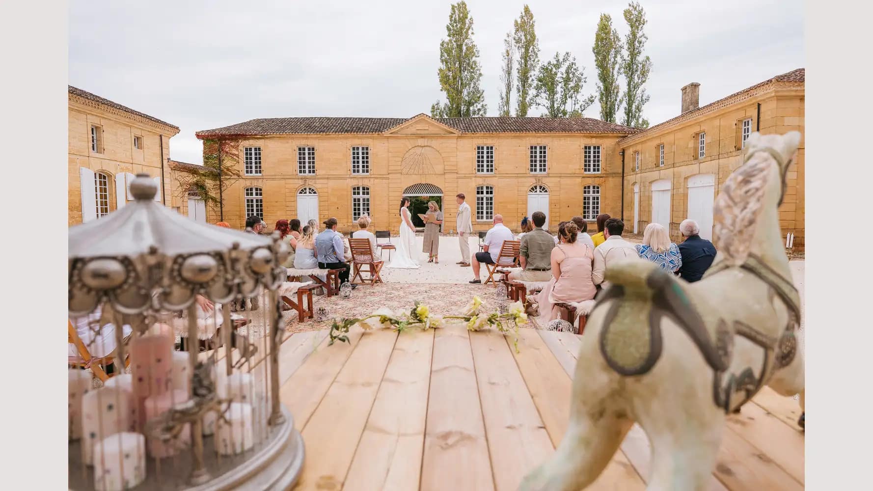 pink chateau wedding