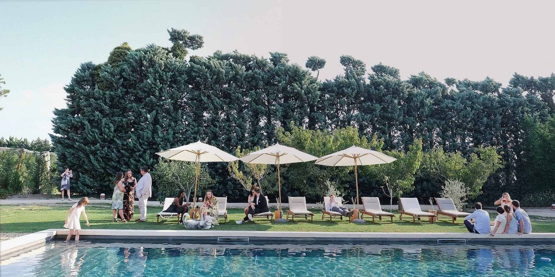 french wedding venue pool