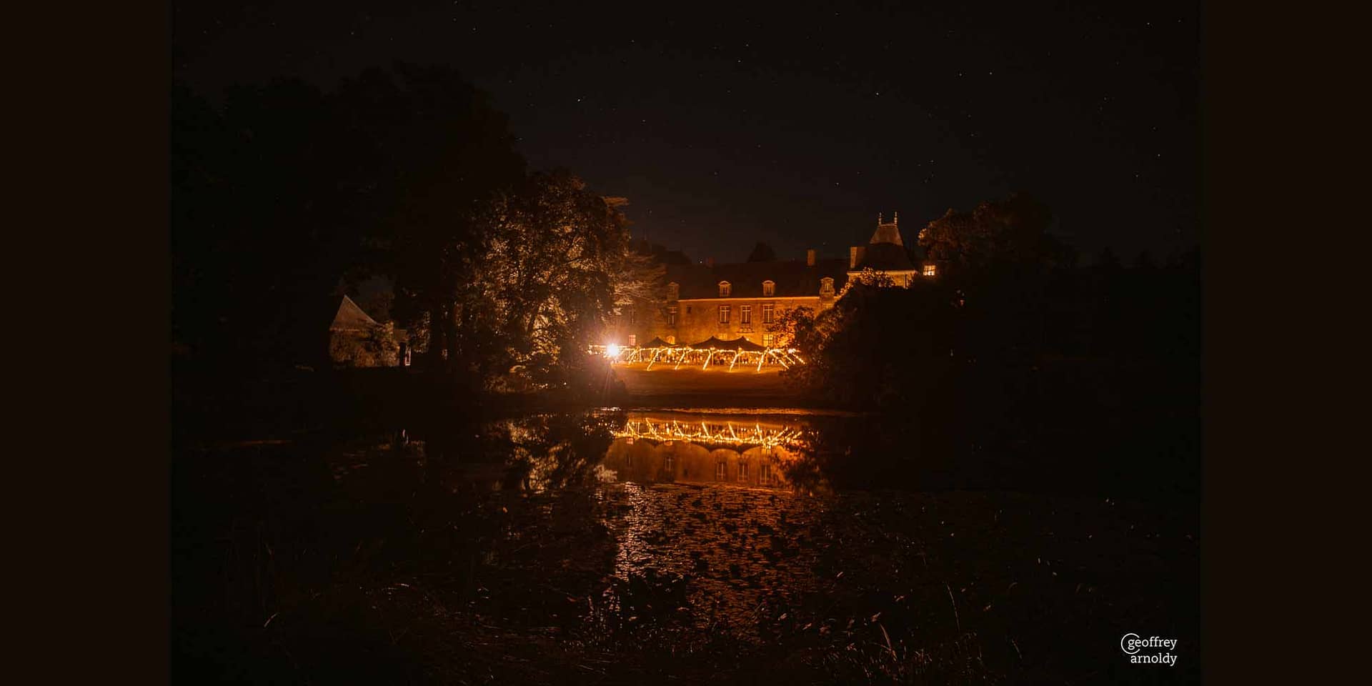 chateau at night