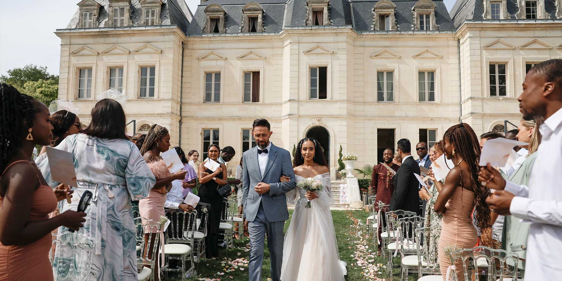 elegant french wedding chateaux