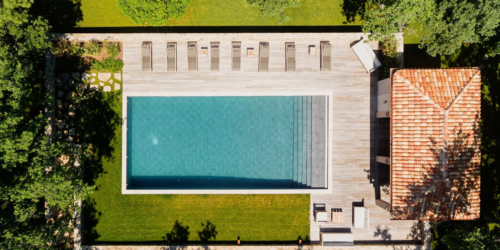 french wedding vineyard pool