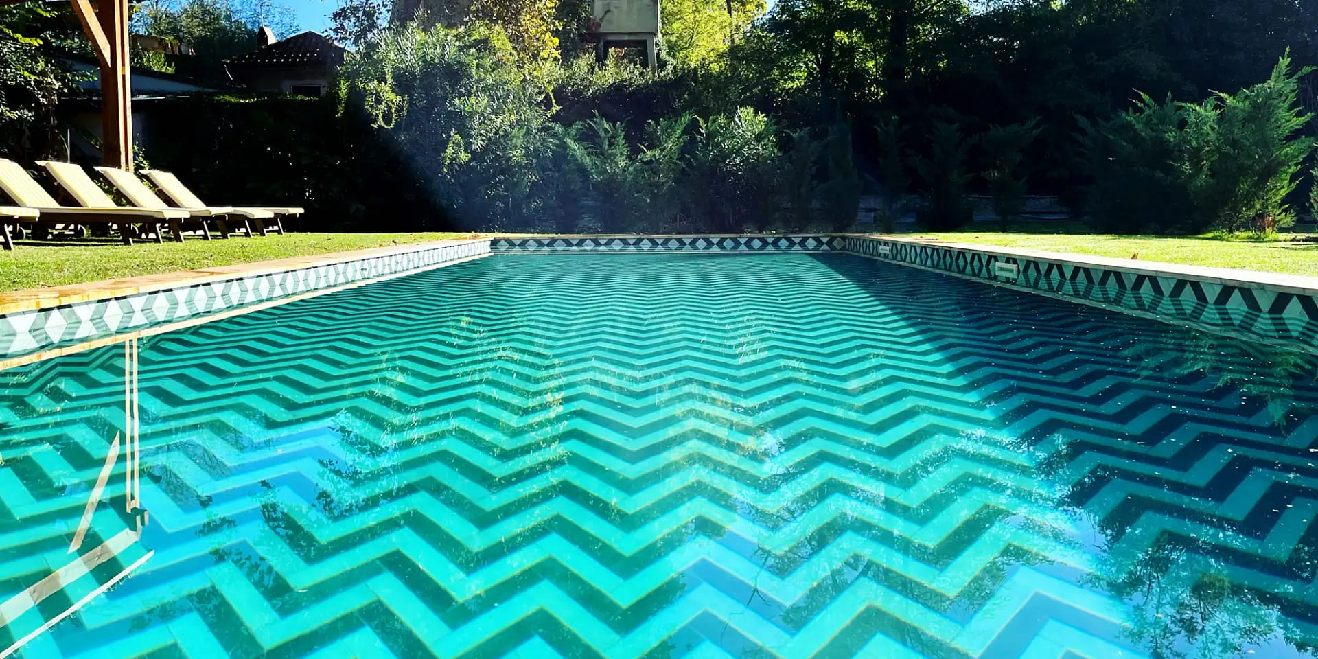 french wedding venue pool