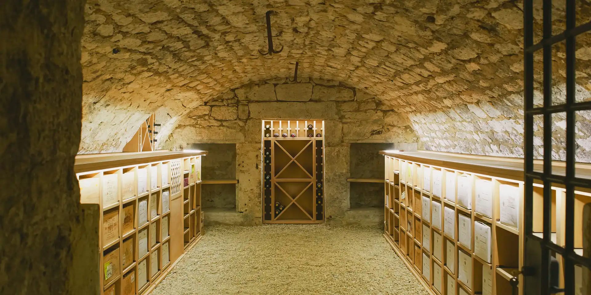french wedding chateau with cellar