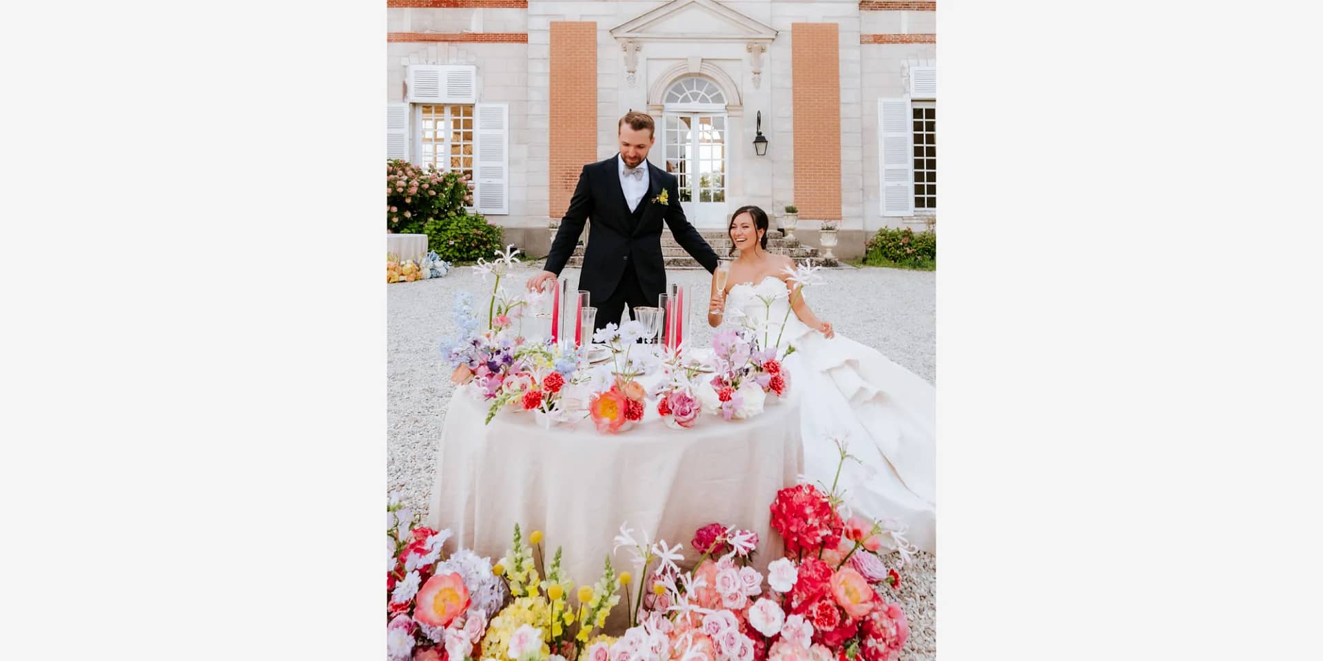 colourful wedding france