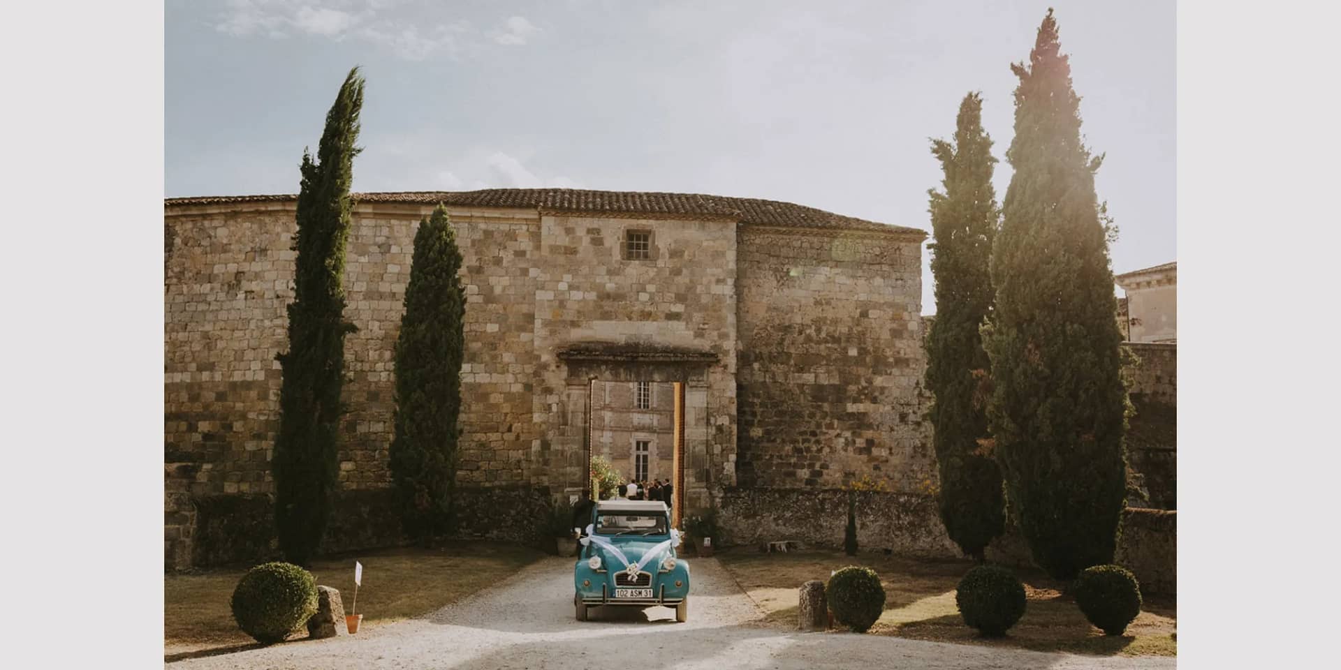 boho chic wedding chateau de poudenas