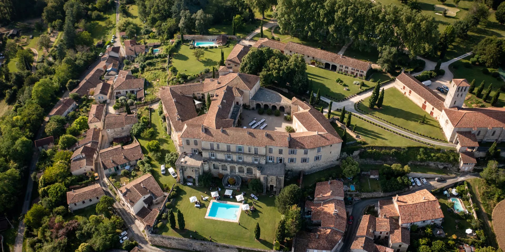 tuscany looking wedding chateau in france