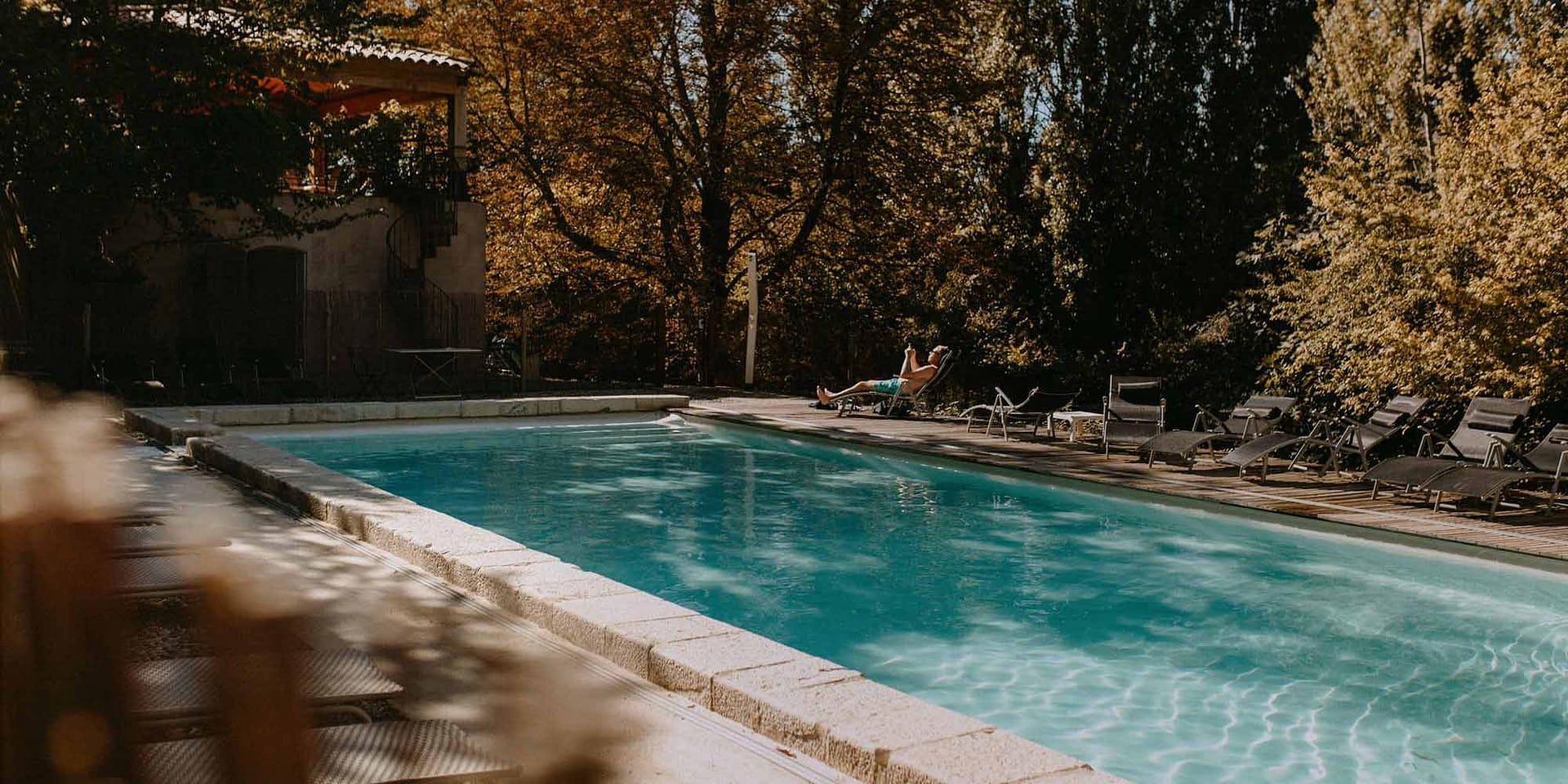 wedding venue france with pool monastery