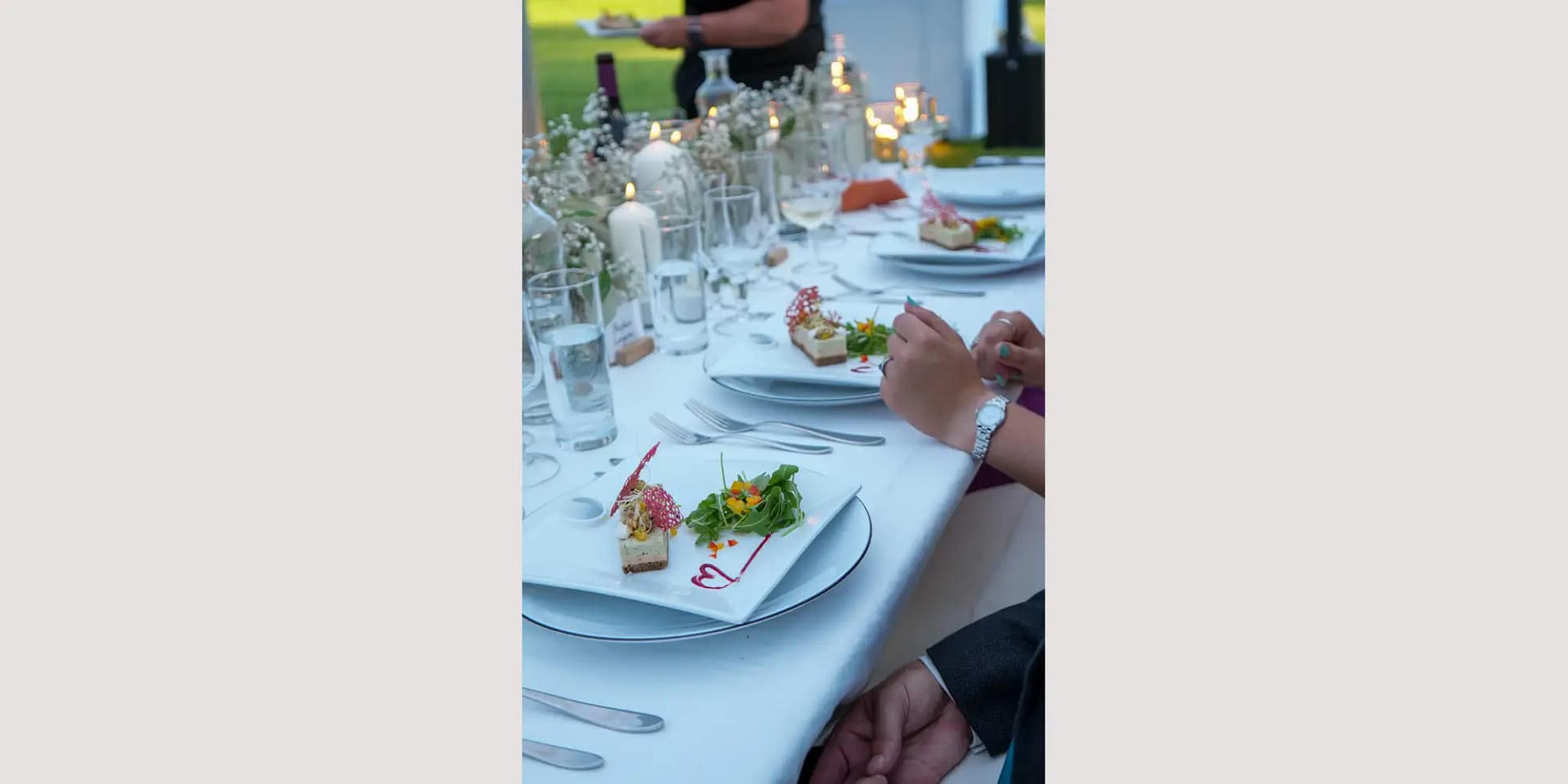 chateau with caterer wedding